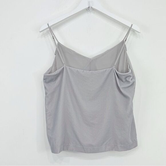 J. Crew Coral Gray Velvety Ruffle Tank Blouse - Picture 6 of 16